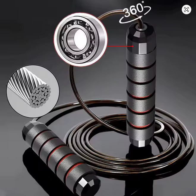 Corde à sauter en fil d'acier