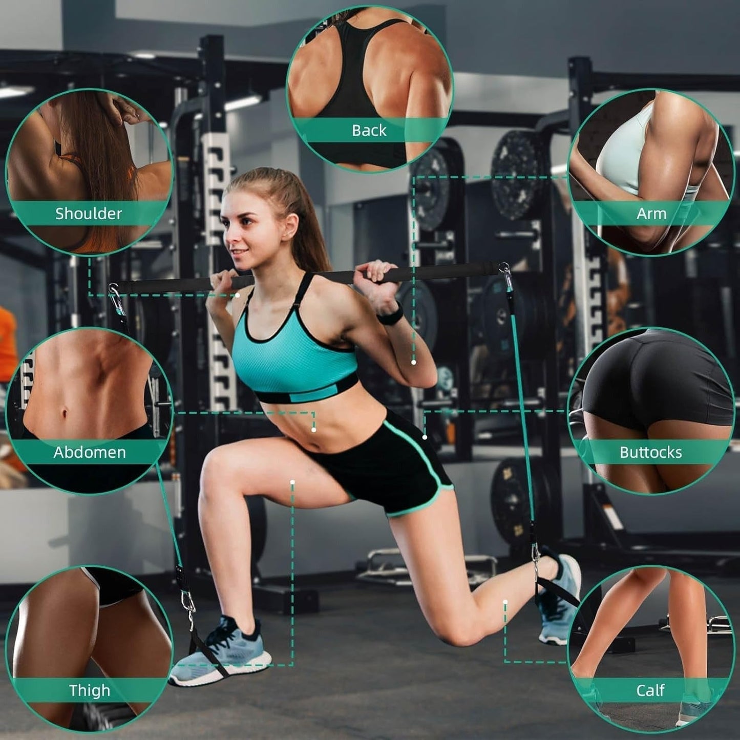 Barre multifonctionnelle de Pilates et de musculation